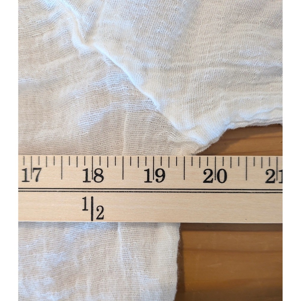 Sundance 100% Cotton Gauze Peasant Blouse | Ecru | Pintuck | Boho | Medium - Picture 7 of 8